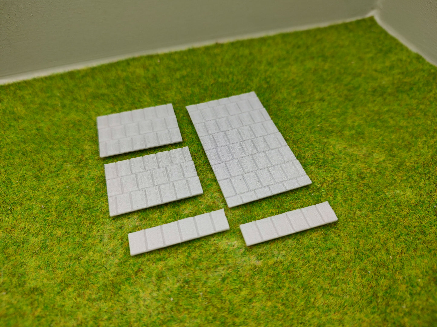 TT Bahnübergang- für ein Doppelgleis - 59,5x35 - Plattenoptik