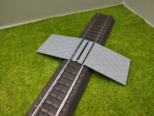 Bahnübergang für Märklin C-Gleis- P 50x40mm - grau