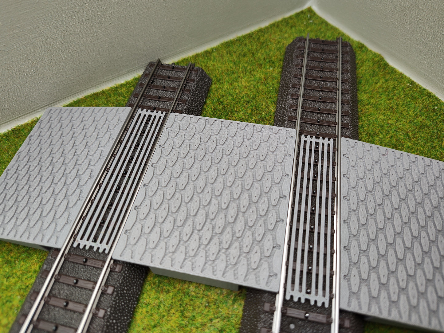 Bahnübergang H0 für Märklin C-Gleis-58x70mm - grau
