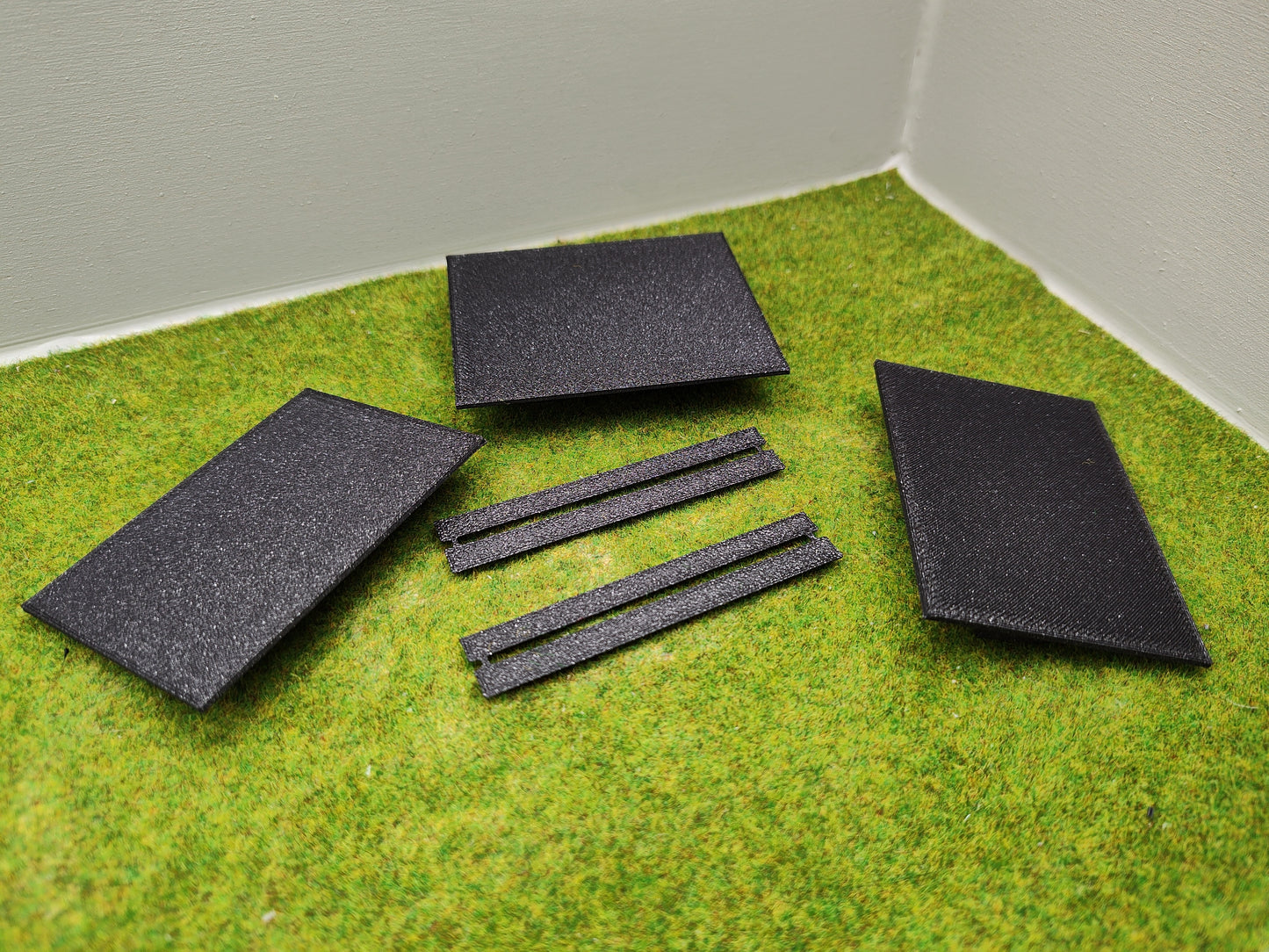 H0 Bahnübergang für Märklin M-Gleis-58x70mm - schwarz