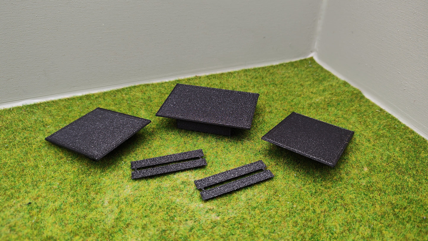 Bahnübergang H0 für Märklin M-Gleis-58x40mm - schwarz