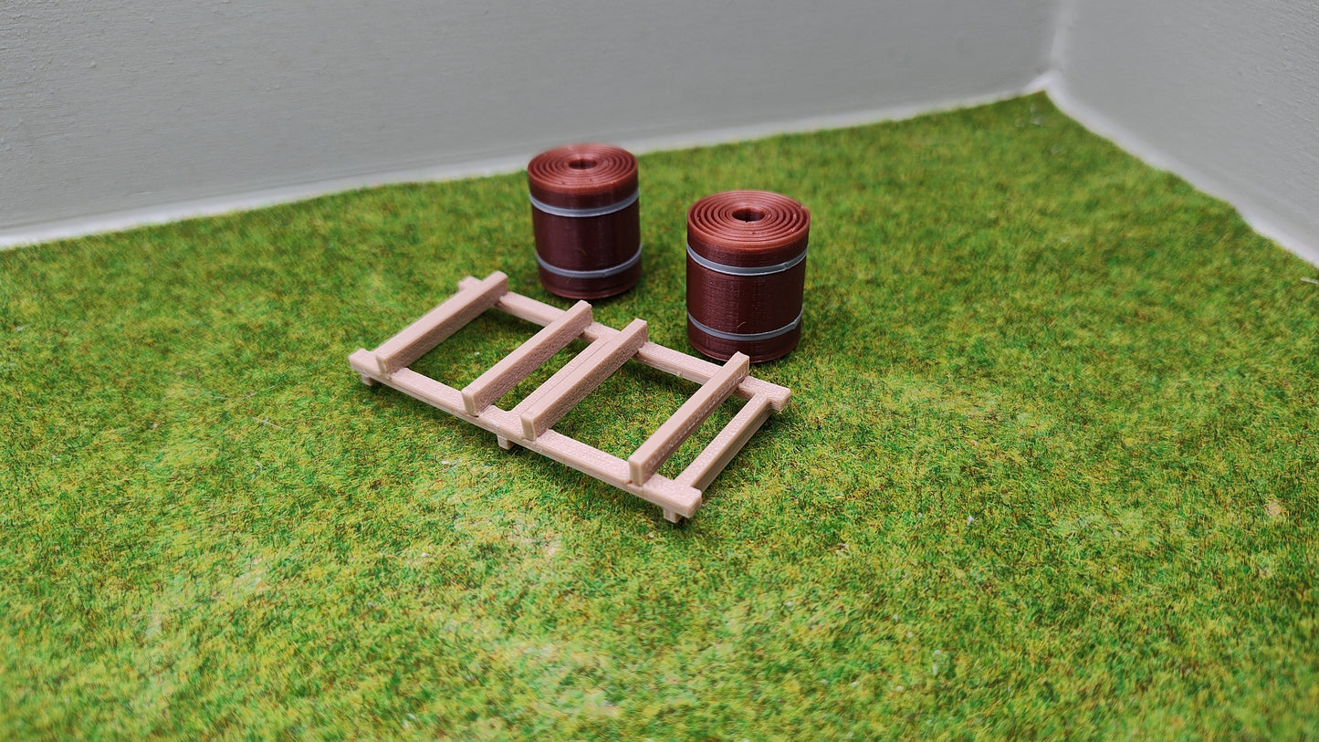 H0 Ladegut - Kupfer Coils auf Palette für Schwerlast- und Flachwagen