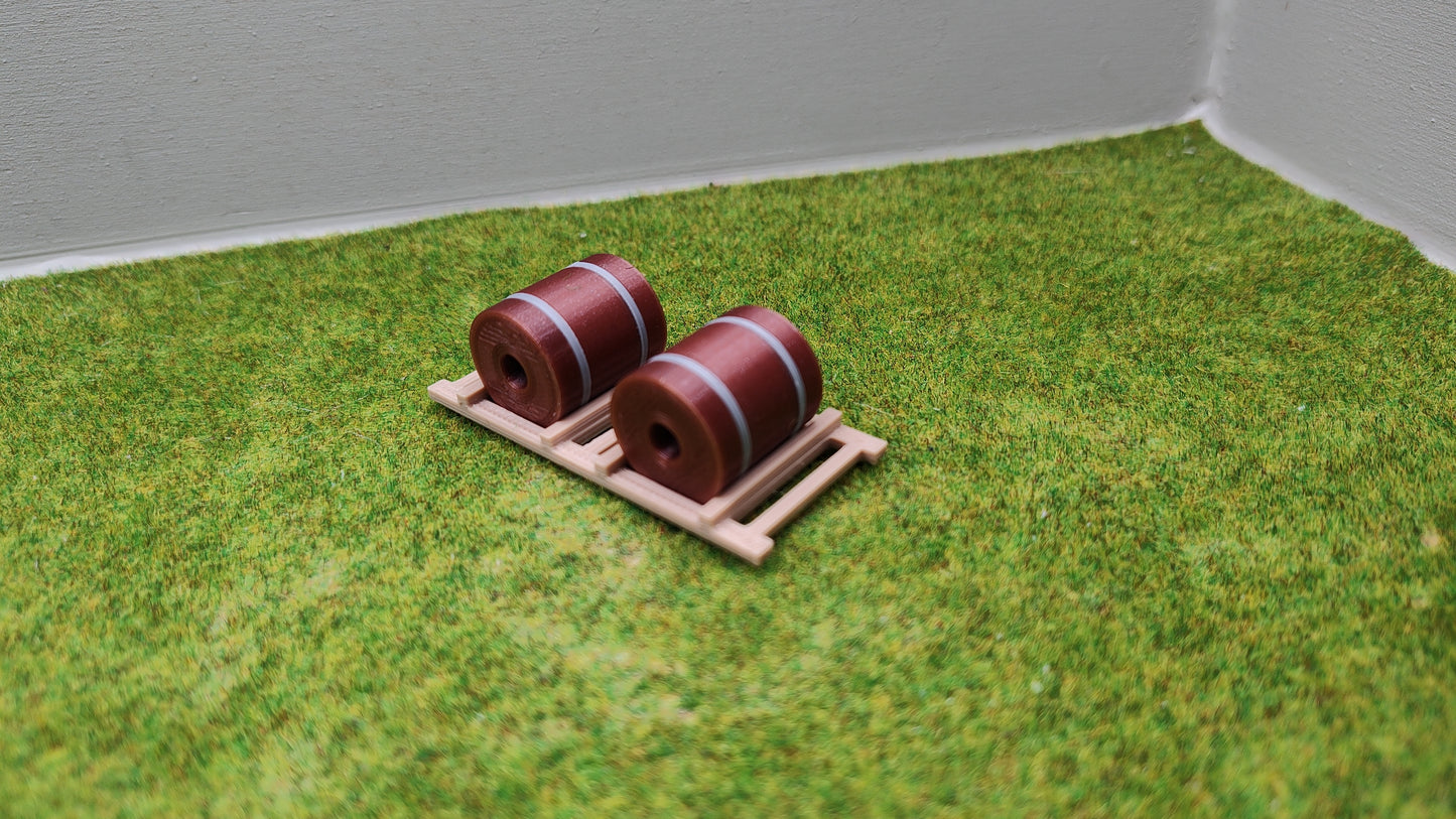 H0 Zubehör - Kupfer Coils auf Palette für Schwerlast- und Flachwagen