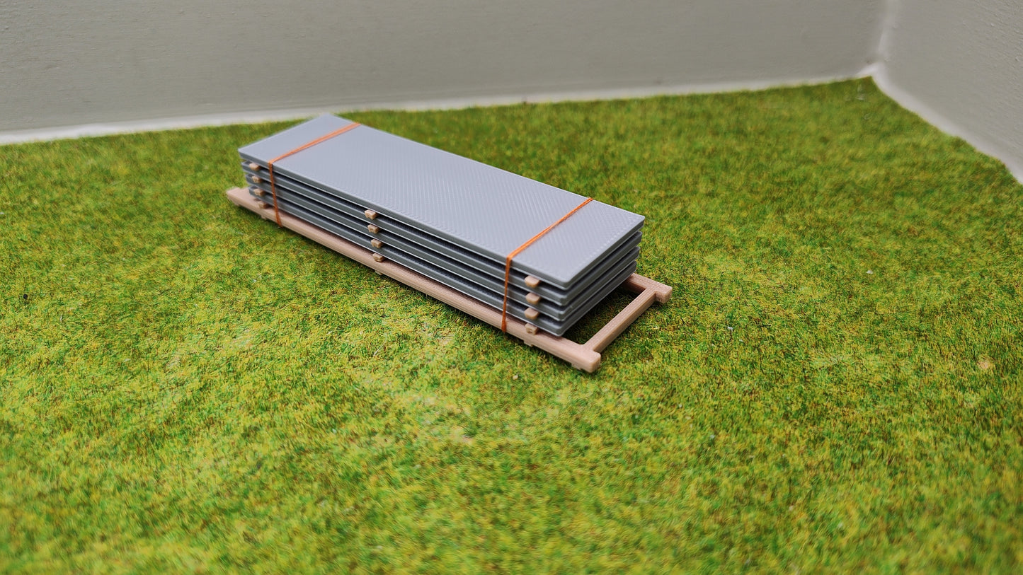 Ladegut H0 - Betonplatten auf Palette für Schwerlast- und Rungenwagons