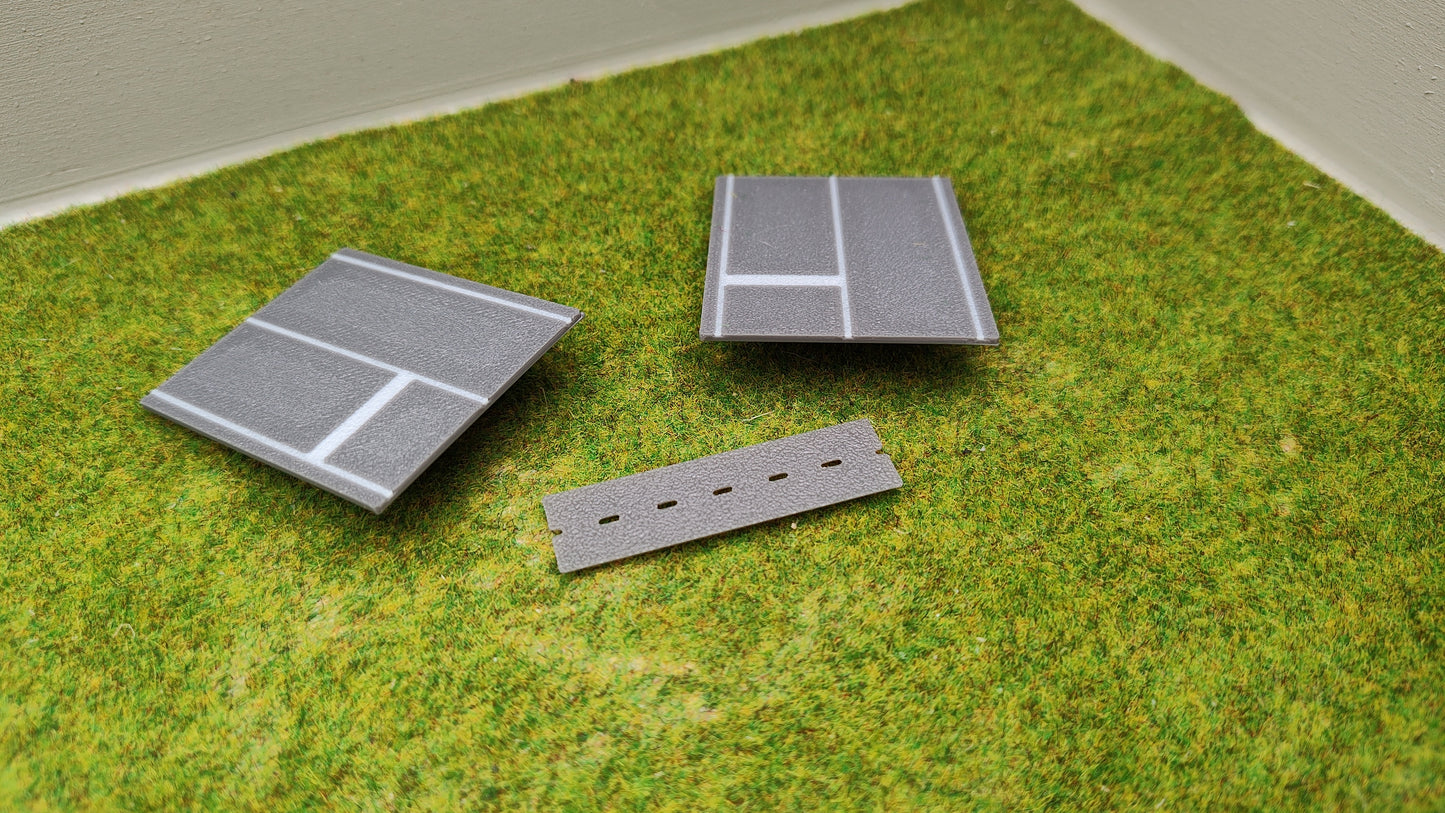 H0 Bahnübergang für Märklin C-Gleis-50x40mm mit Straßenmarkierung