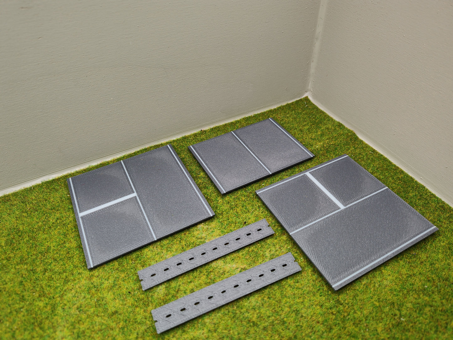 H0 Bahnübergang für Märklin C-Gleis-58x80mm mit Straßenmarkierung