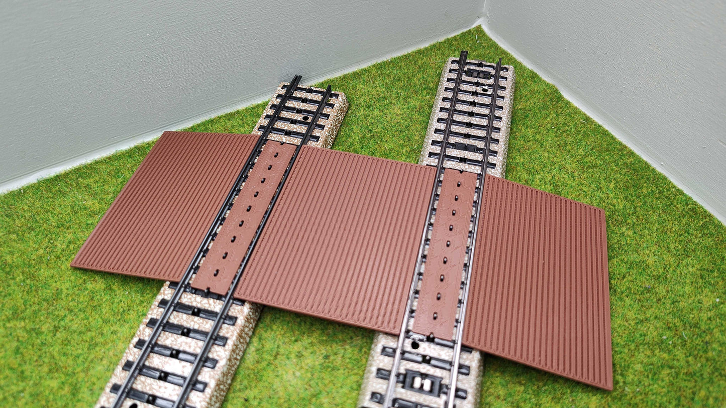 Bahnübergang H0 für Märklin M-Gleis-58x75mm - braun