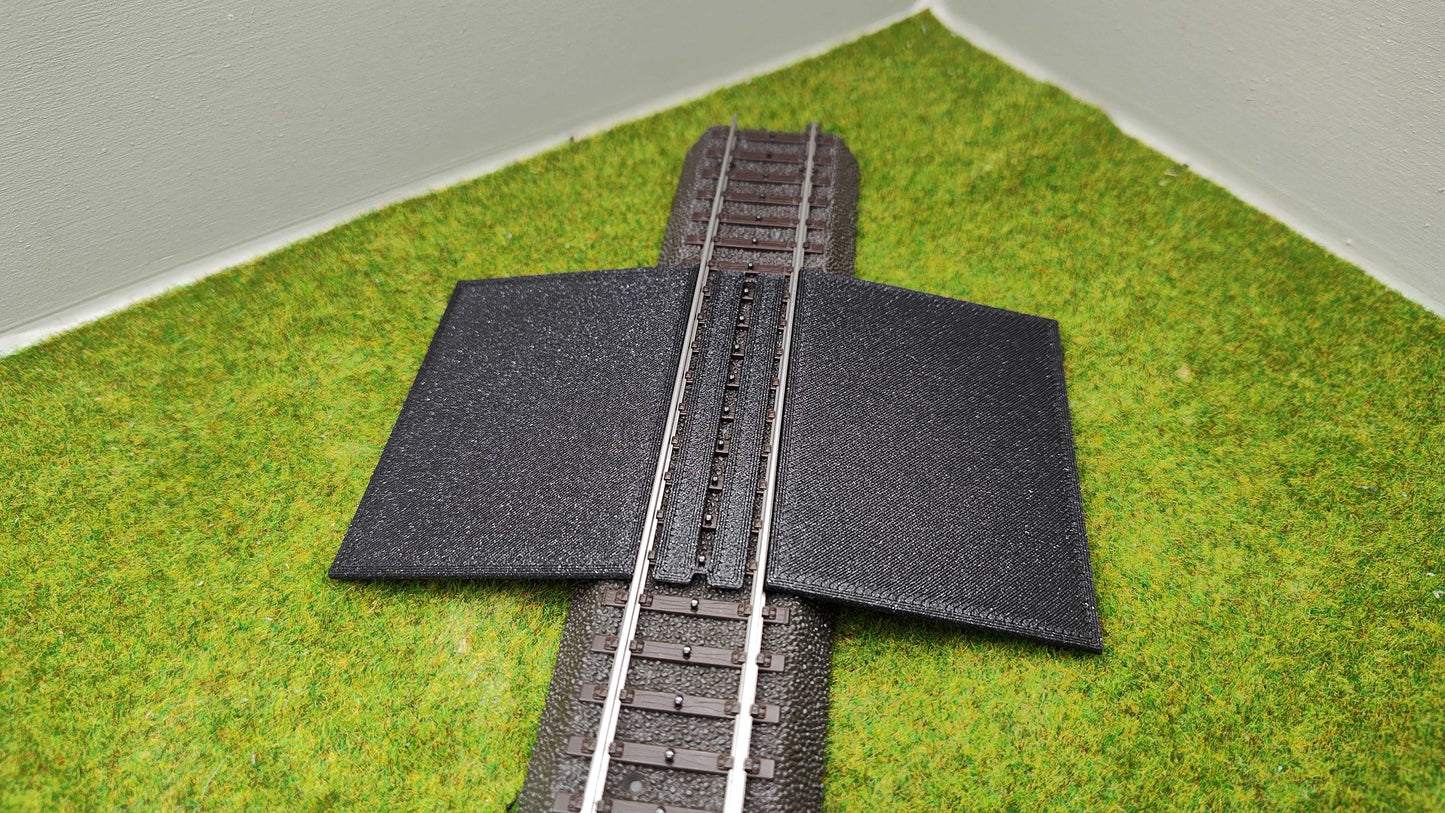 Bahnübergang H0 für Märklin C-Gleis-50x70mm - schwarz