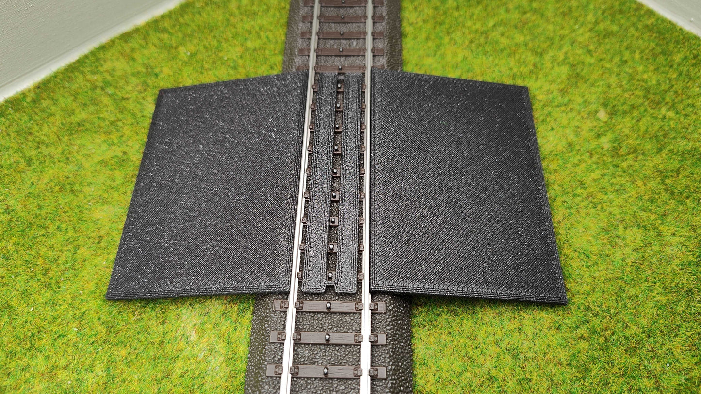 Bahnübergang H0 für Märklin C-Gleis-50x70mm - schwarz
