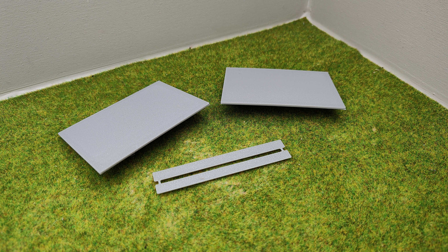 Bahnübergang H0 - Märklin M-Gleis Eingleisig -50x70mm - grau