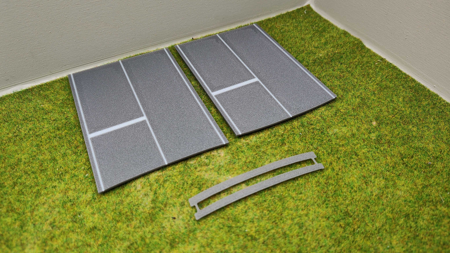 H0 Bahnübergang für das Märklin C-Gleis-P 100x70mm - mit Straßenmarkierung