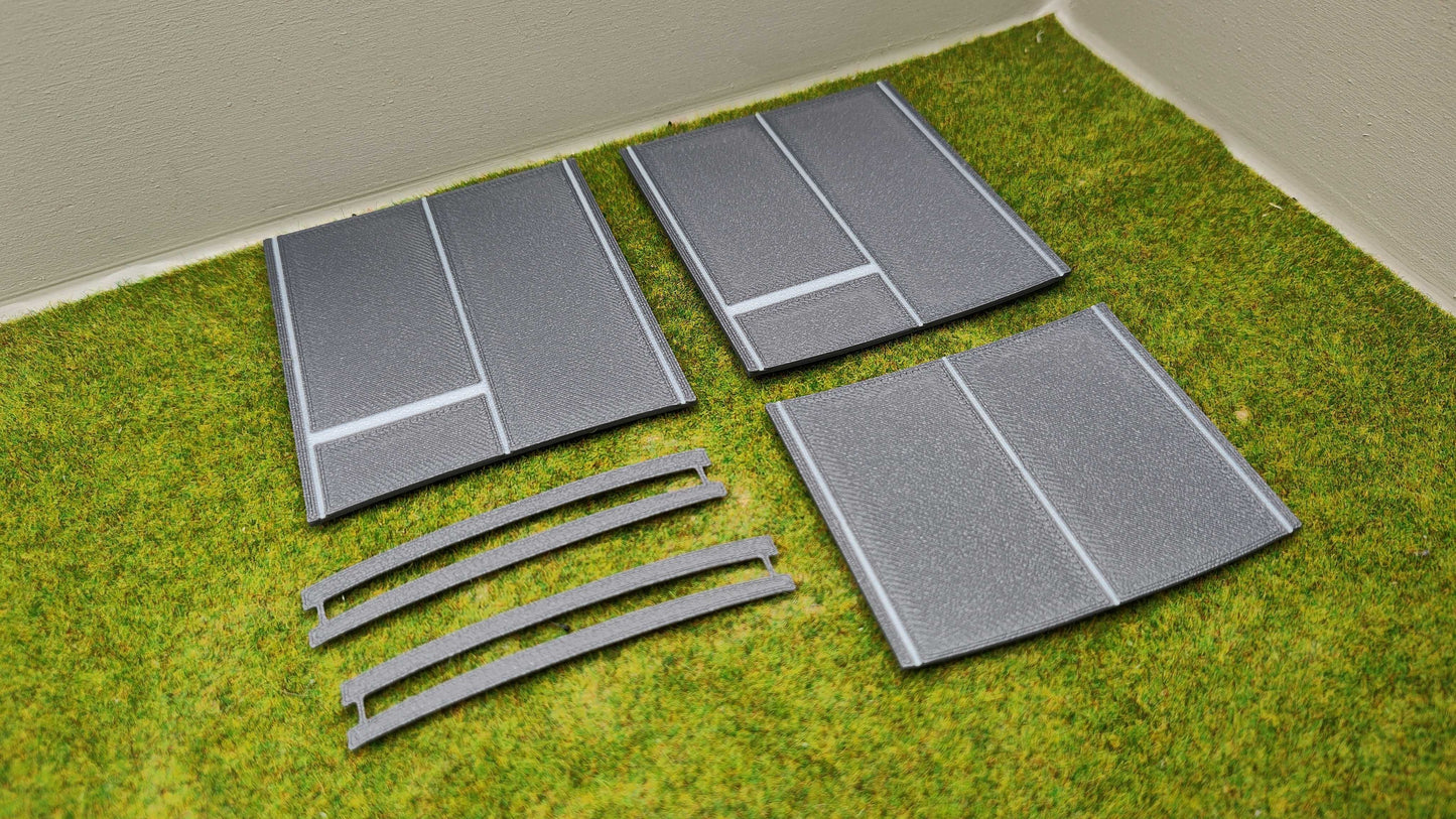 H0 Bahnübergang für das Märklin K-Gleis-P 58x80x70mm - mit Straßenmarkierung