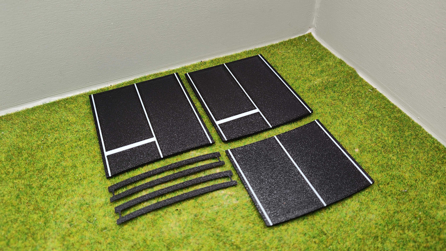 H0 Bahnübergang für Märklin M-Gleis-P 58x80x70 mit Straßenmarkierung