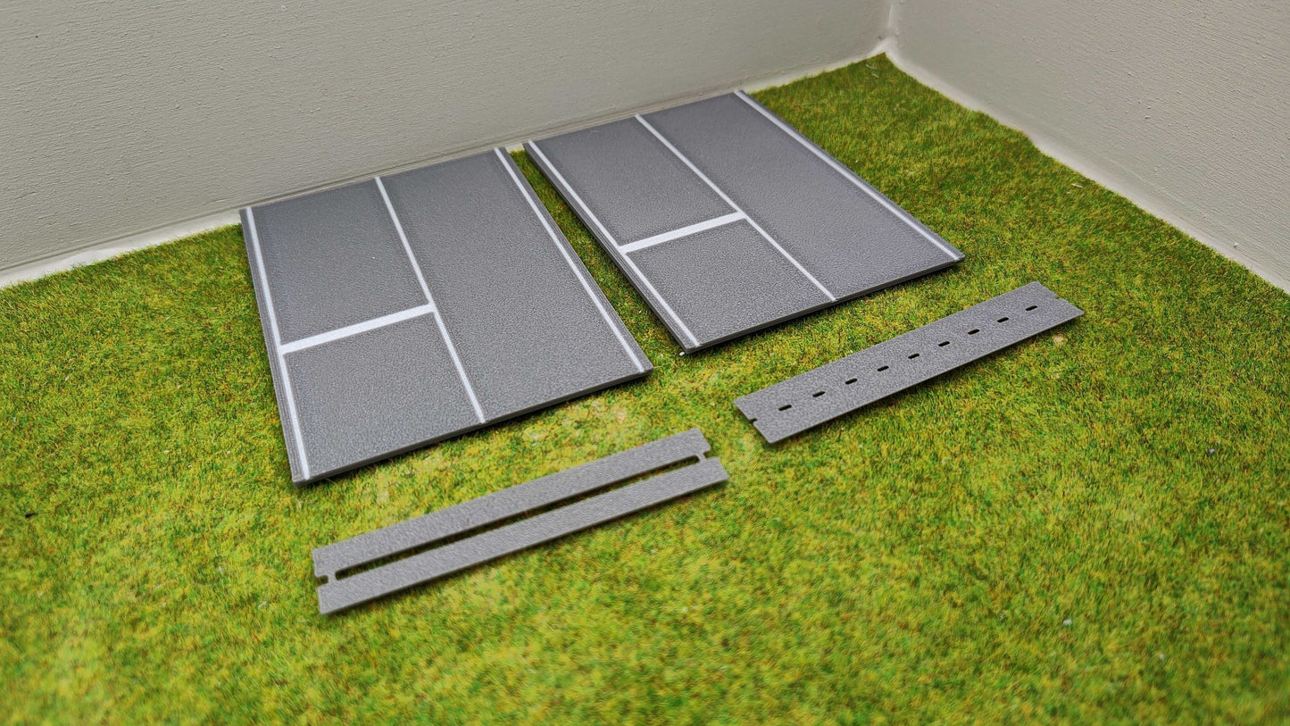 H0 Bahnübergang für das Märklin M-Gleis- P 80x70 mit Straßenmarkierung