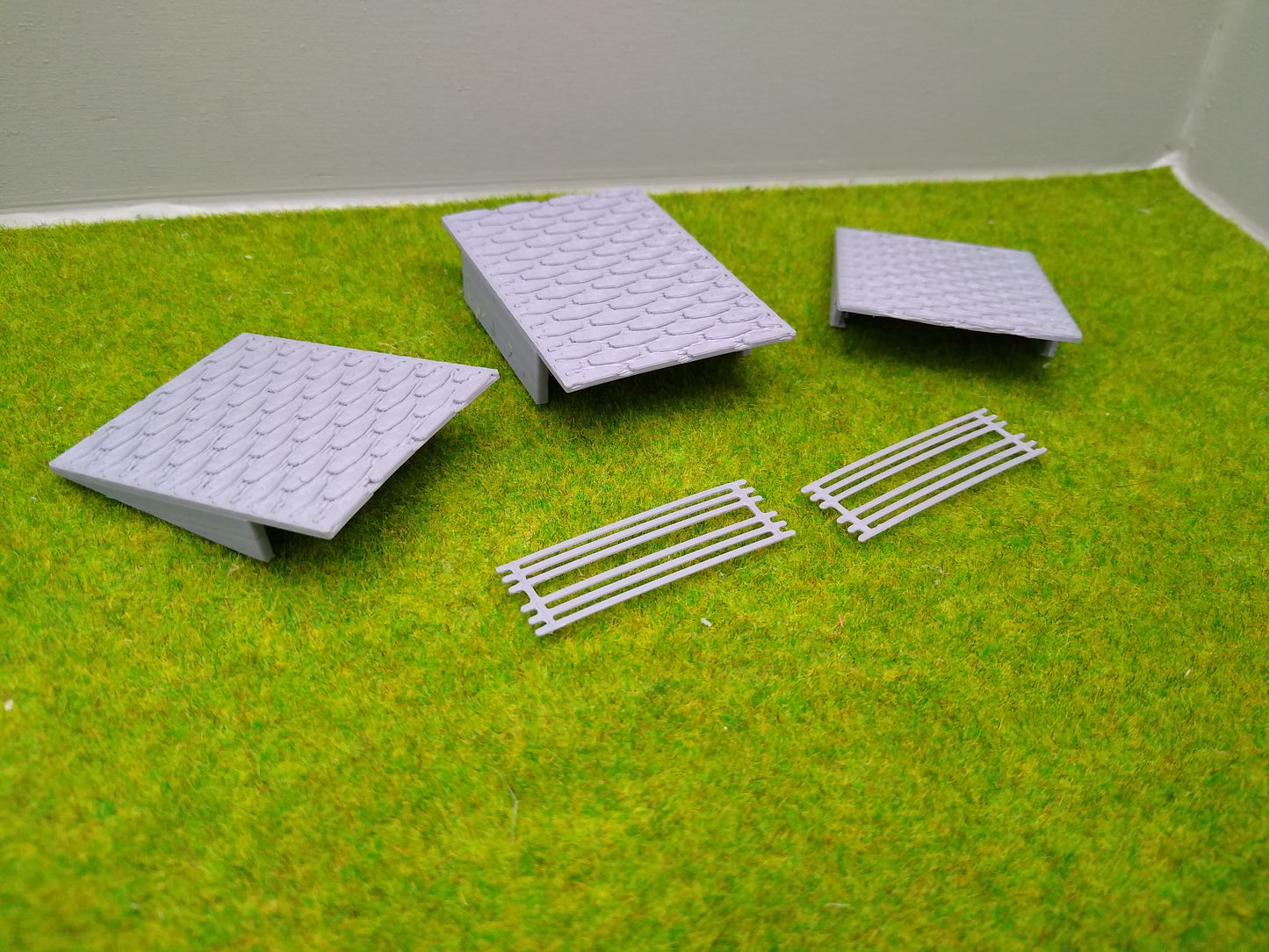 Bahnübergang gebogen für Märklin M-Gleis - 58x40 mm - grau