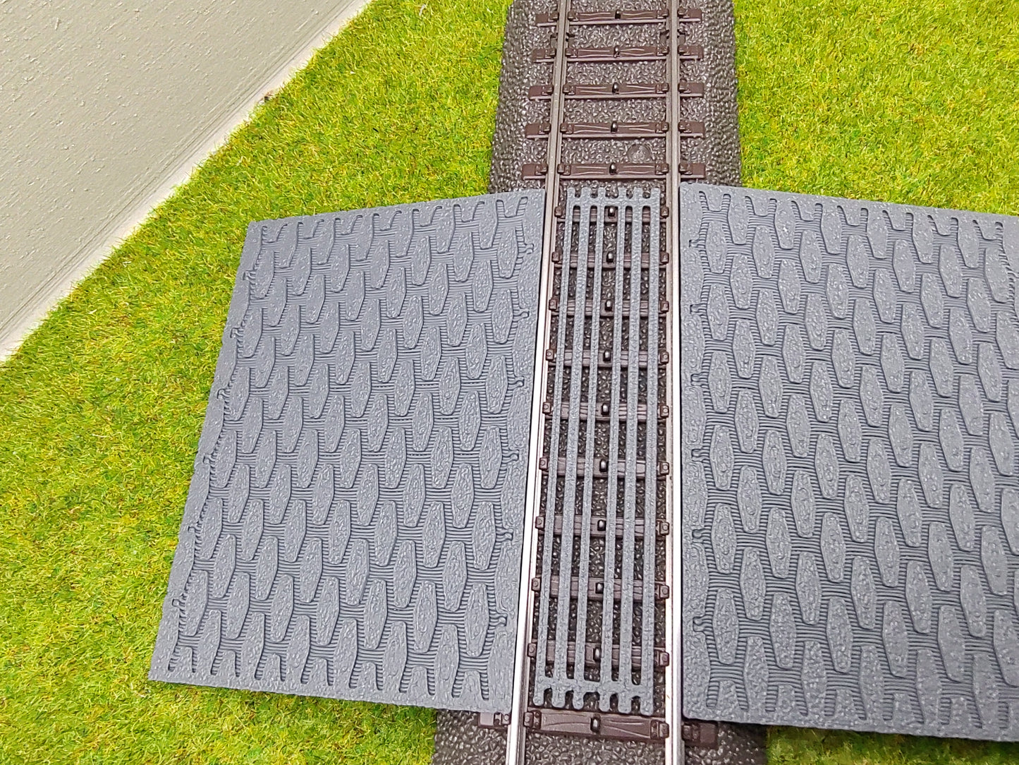 Bahnübergang H0 für Märklin C-Gleis-50x70mm - grau