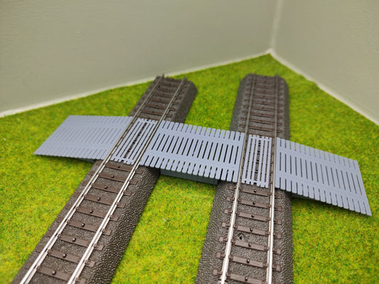 Bahnübergang H0 für Märklin C-Gleis-53x40mm - grau