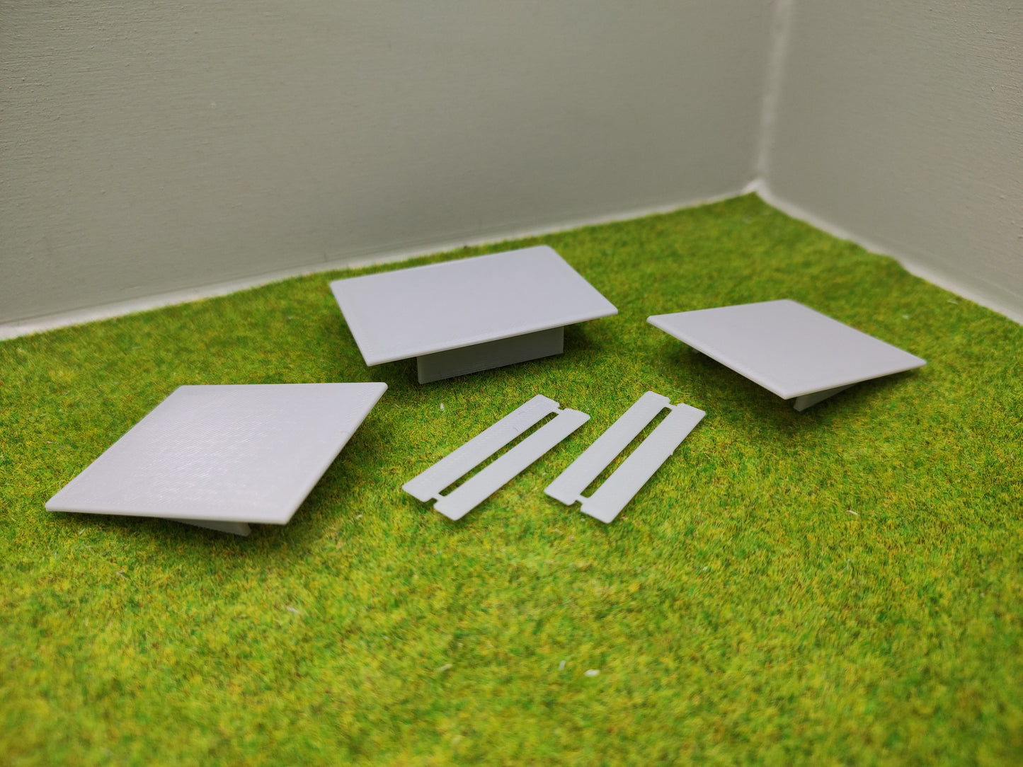 Bahnübergang H0 für Märklin M-Gleis-58x40mm - grau