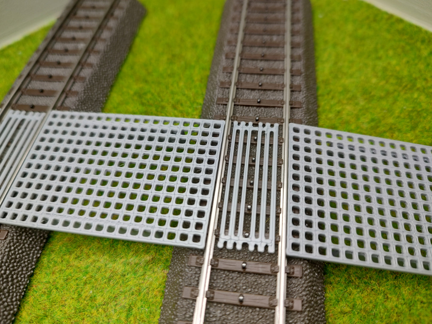 Bahnübergang H0 für Märklin C-Gleis-58x40mm - grau