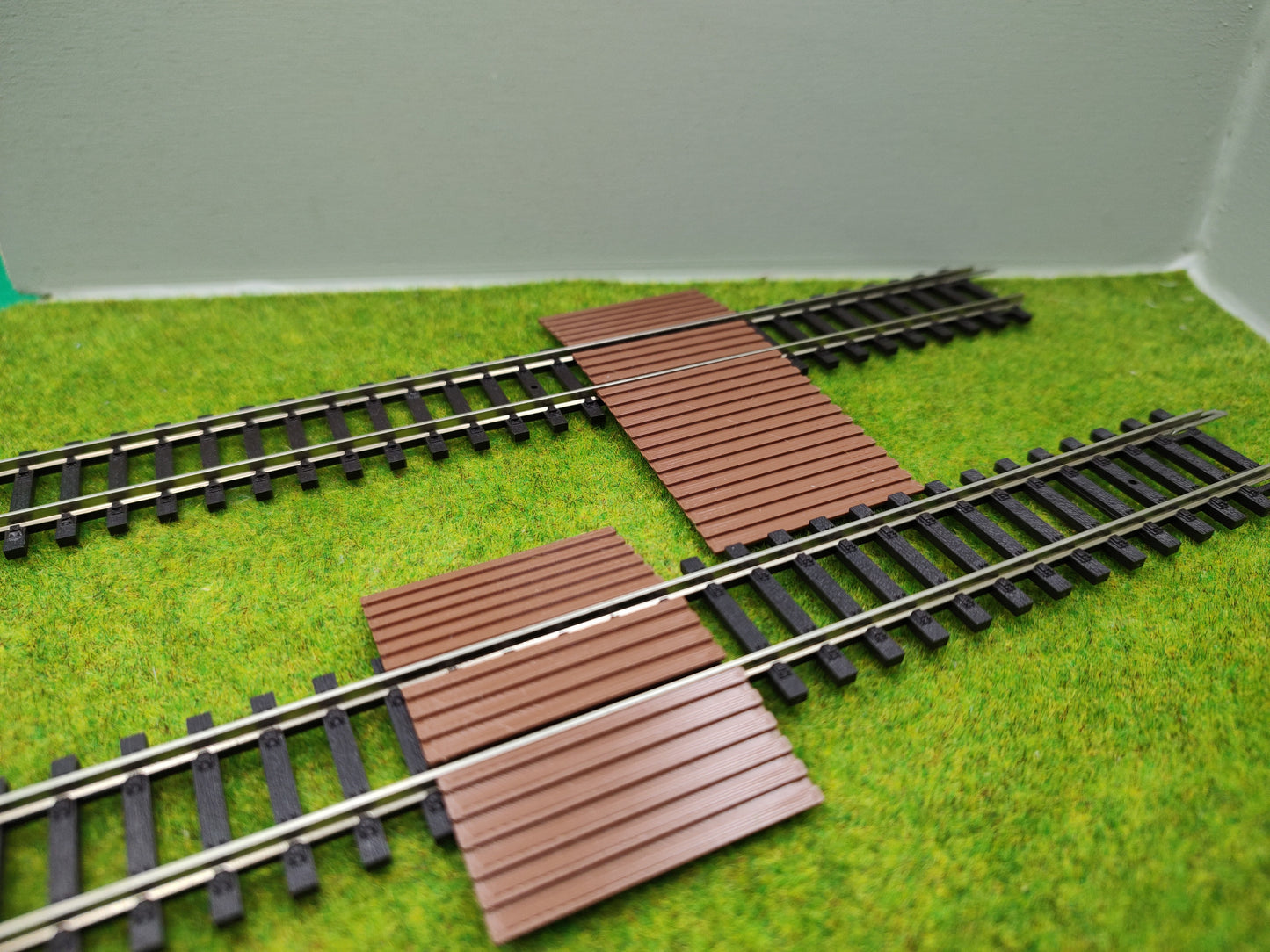 Bahnübergang H0 für Piko A Gleis -130,80 x 40mm - braun