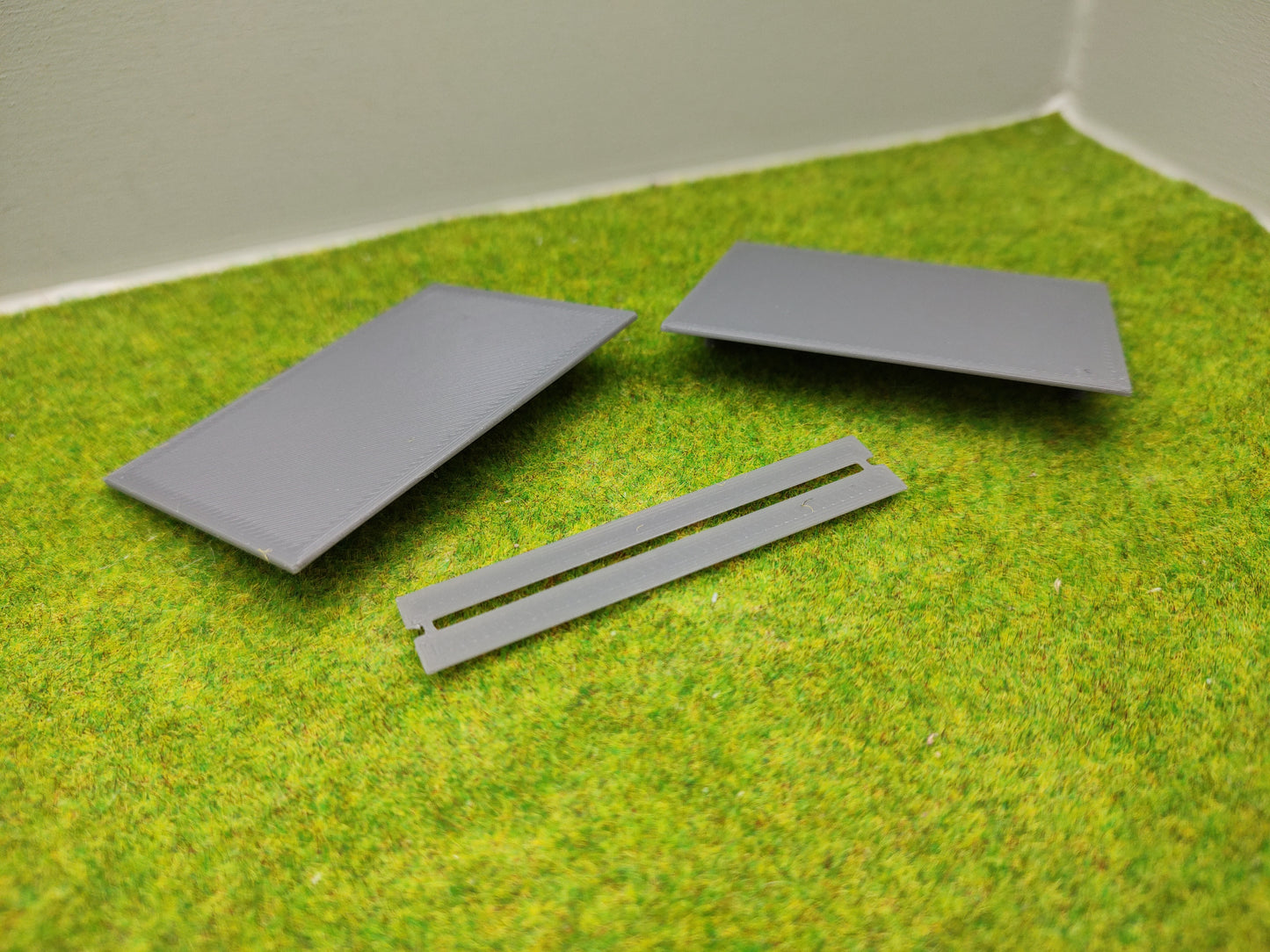 Bahnübergang für Märklin C-Gleis-50x70mm - dunkel grau