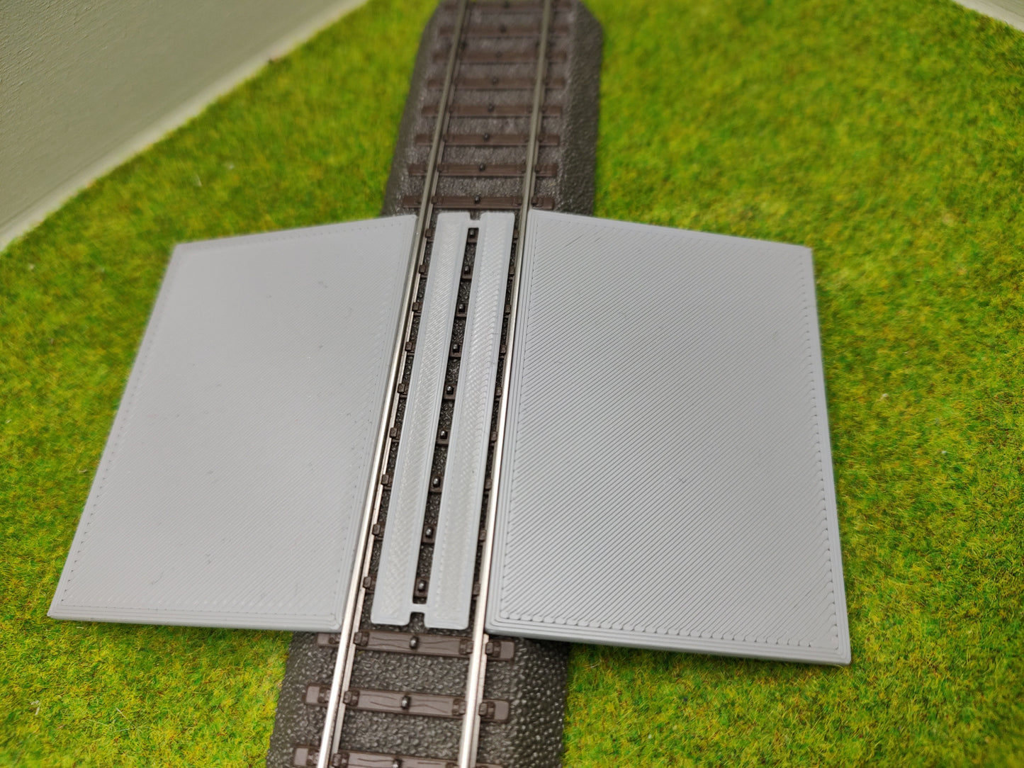 Bahnübergang für Märklin C-Gleis-50x70mm - grau