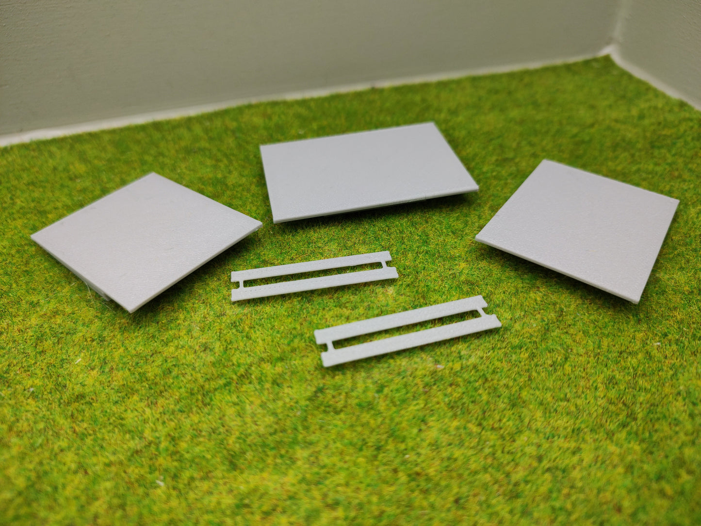 H0 Bahnübergang für Märklin K-Gleis-58x40mm - grau