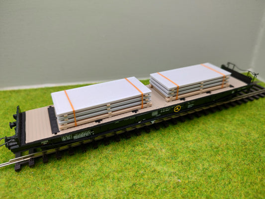 H0 Ladegut- Betonplatten - Set - auf Palette für Schwerlastwagons