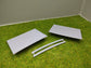Bahnübergang H0 gebogen für Märklin C-Gleis-50x70mm - grau