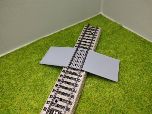 Bahnübergang H0 für Märklin M-Gleis-50x40mm - grau