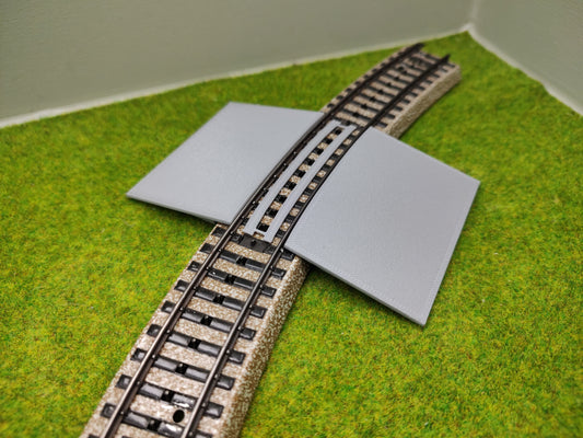 Bahnübergang H0 für Märklin M-Gleis-50x70mm - grau