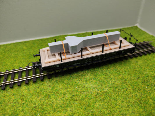 Ladegut H0 - Betonträger auf Palette für Schwerlast- oder Flachwagen