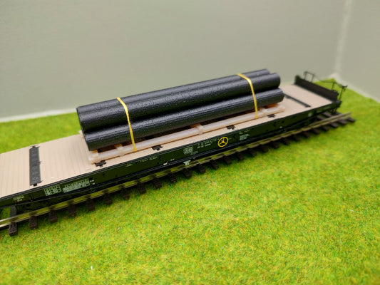 H0 Ladegut - Erdrohren auf Palette für Rungen - und Flachwagen