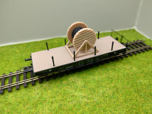 H0 Ladegut - Kabeltrommel für Schwerlastwagons und Flachwagen