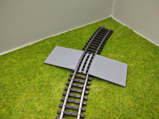 H0 Bahnübergang für Märklin K-Gleis-50x40mm - grau