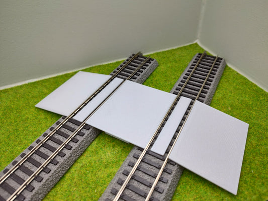 H0 Bahnübergang für Piko A Gleis mit Gleisbett -58x70mm