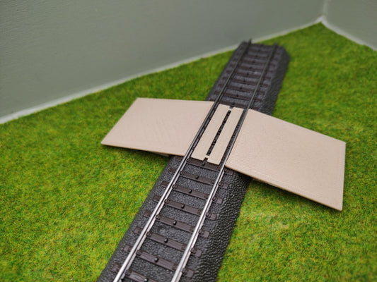 H0 Bahnübergang für Märklin C-Gleis-50x40mm - Holzoptik