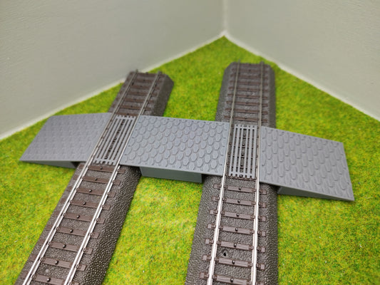 H0 Bahnübergang für das Märklin C-Gleis-58x40mm - grau
