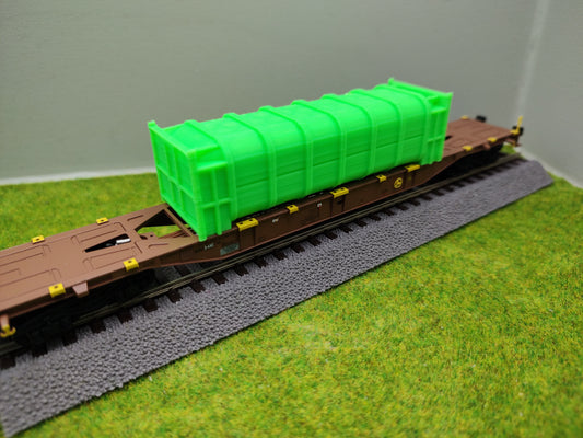 H0 Ladegut - Pressmüllcontainer für Schwerlastwagons und Containerwagen