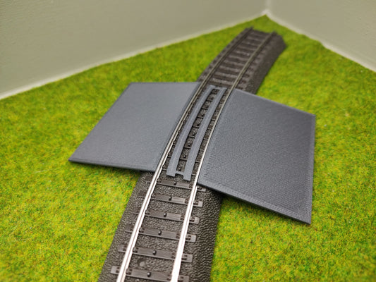Bahnübergang H0 für Märklin C-Gleis-50x70mm - grau