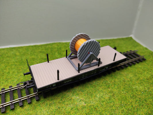 Ladegut H0 - Kabeltrommel für Schwerlastwagons und Flachwagen