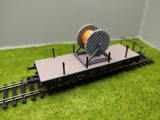 Ladegut H0 - Kabeltrommel für Schwerlastwagons und Flachwagen
