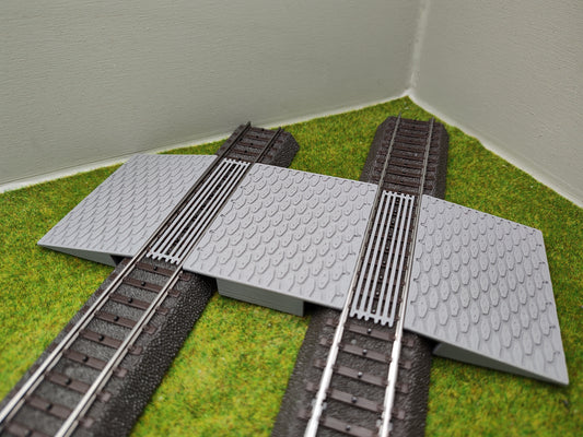 Bahnübergang H0 für Märklin C-Gleis-58x70mm - grau