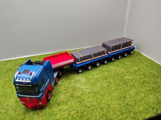 H0 Ladegut - Baustahlmatten auf Palette für den Schwerlasttransport