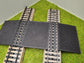H0 Bahnübergang für Märklin M-Gleis-58x70mm - schwarz