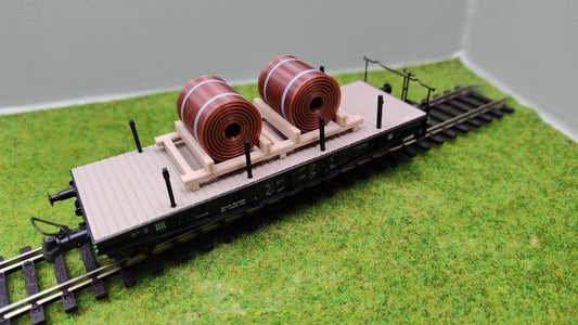 H0 Ladegut - Kupfer Coils auf Palette für Schwerlast- und Flachwagen