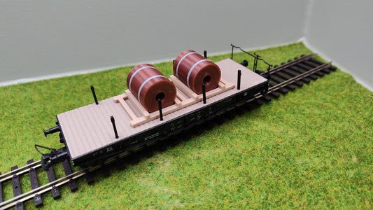 H0 Zubehör - Kupfer Coils auf Palette für Schwerlast- und Flachwagen