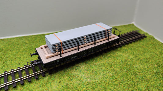 Ladegut H0 - Betonplatten auf Palette für Schwerlast- und Rungenwagons