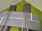 H0 Bahnübergang für Märklin C-Gleis-58x70mm mit Straßenmarkierung