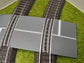 H0 Bahnübergang für Märklin C-Gleis-58x70 mit Straßenmarkierung gebogen